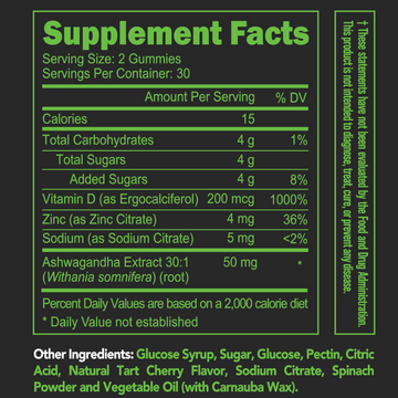 Launch Gummy Supplement Facts