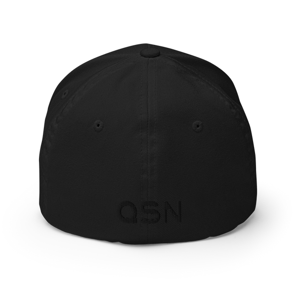QSN FlexFit Closed Back Hat - Black Logo