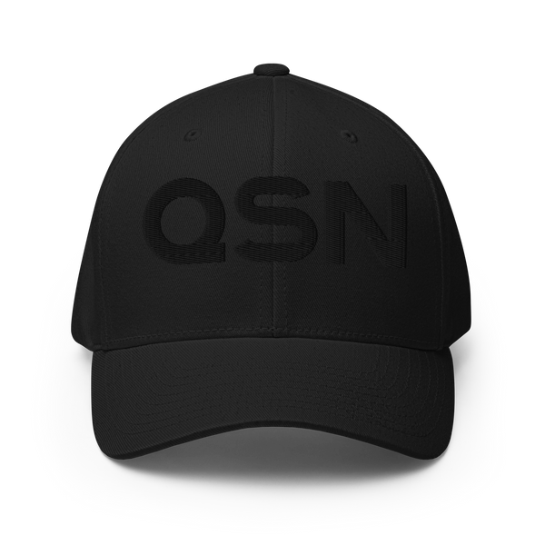 QSN FlexFit Closed Back Hat - Black Logo