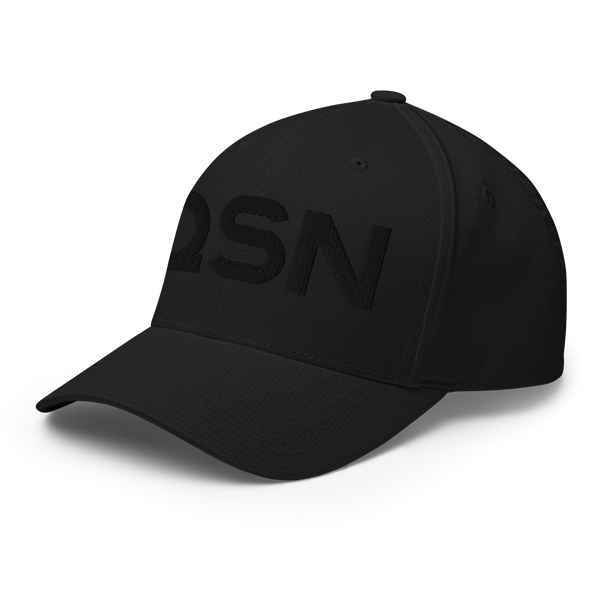 QSN FlexFit Closed Back Hat - Black Logo