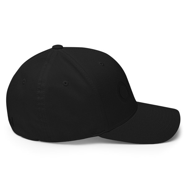 QSN FlexFit Closed Back Hat - Black Logo
