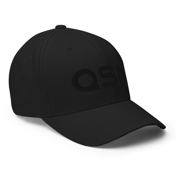 QSN FlexFit Closed Back Hat - Black Logo