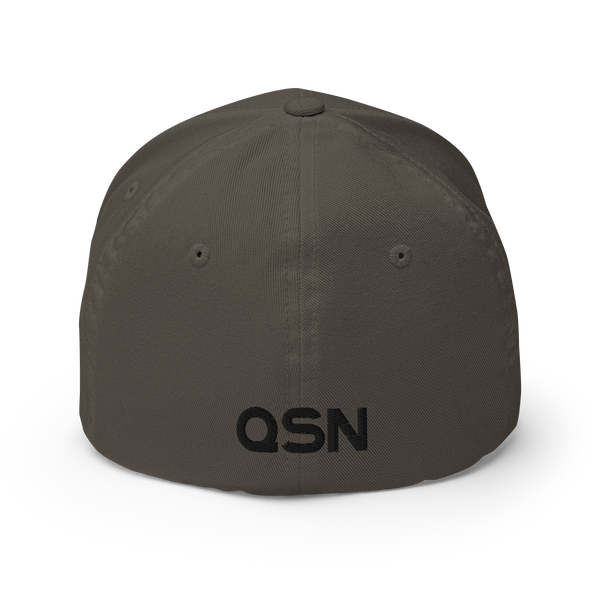 QSN FlexFit Closed Back Hat - Black Logo