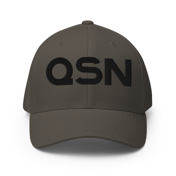 QSN FlexFit Closed Back Hat - Black Logo