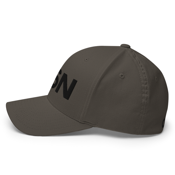 QSN FlexFit Closed Back Hat - Black Logo