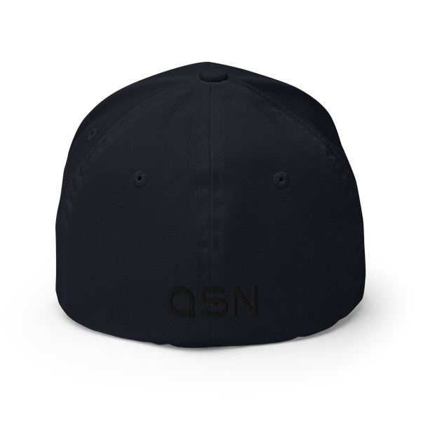 QSN FlexFit Closed Back Hat - Black Logo