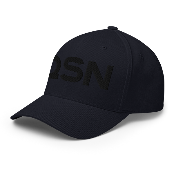 QSN FlexFit Closed Back Hat - Black Logo