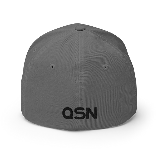 QSN FlexFit Closed Back Hat - Black Logo