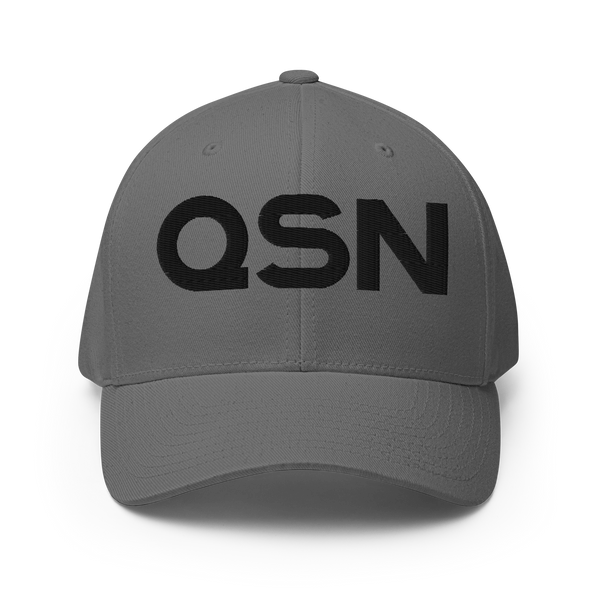 QSN FlexFit Closed Back Hat - Black Logo