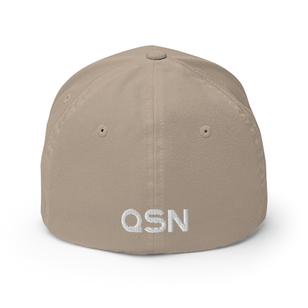 QSN FlexFit Closed Back Hat - White Logo