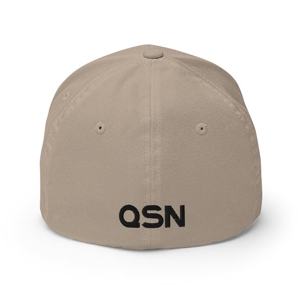 QSN FlexFit Closed Back Hat - Black Logo