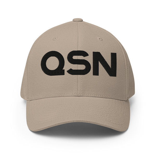 QSN FlexFit Closed Back Hat - Black Logo