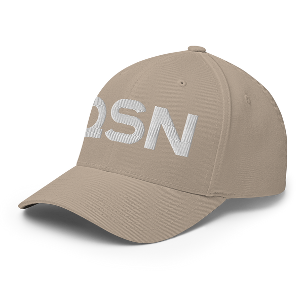 QSN FlexFit Closed Back Hat - White Logo