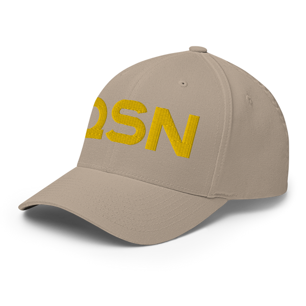 QSN FlexFit Closed Back Hat - Gold Logo