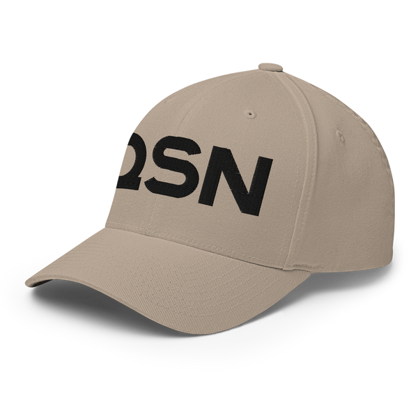 QSN FlexFit Closed Back Hat - Black Logo