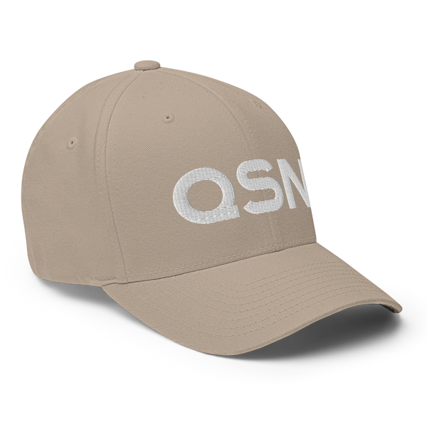 QSN FlexFit Closed Back Hat - White Logo