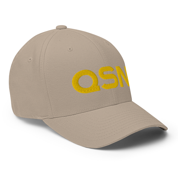 QSN FlexFit Closed Back Hat - Gold Logo