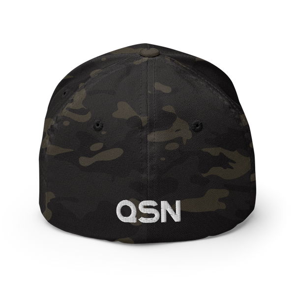 QSN FlexFit Closed Back Hat - White Logo
