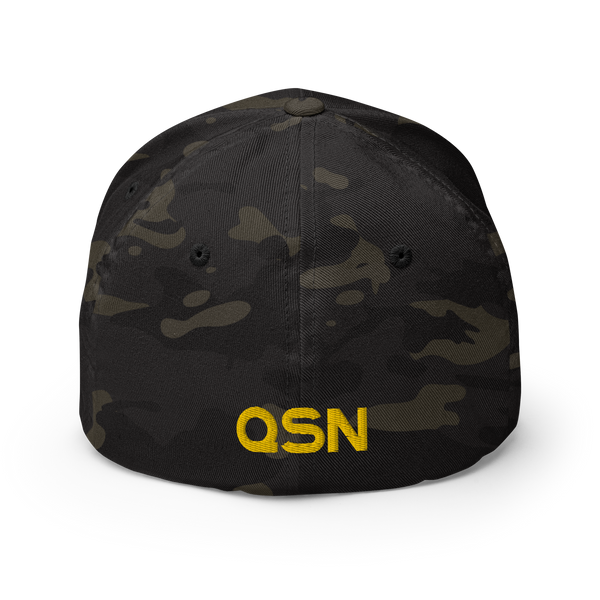 QSN FlexFit Closed Back Hat - Gold Logo