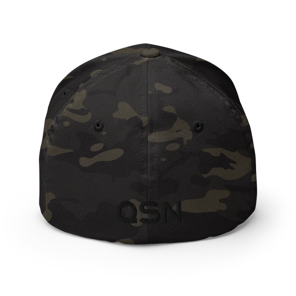 QSN FlexFit Closed Back Hat - Black Logo