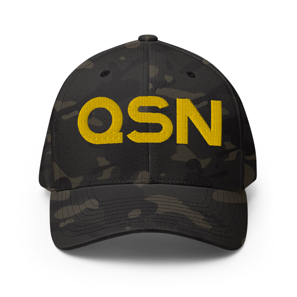 QSN FlexFit Closed Back Hat - Gold Logo
