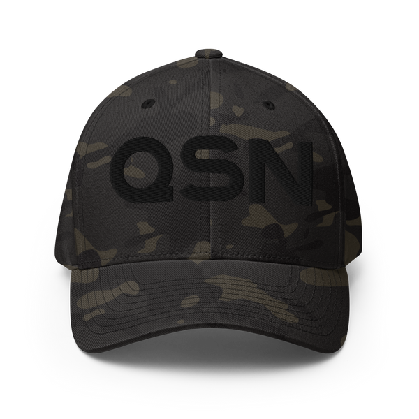 QSN FlexFit Closed Back Hat - Black Logo
