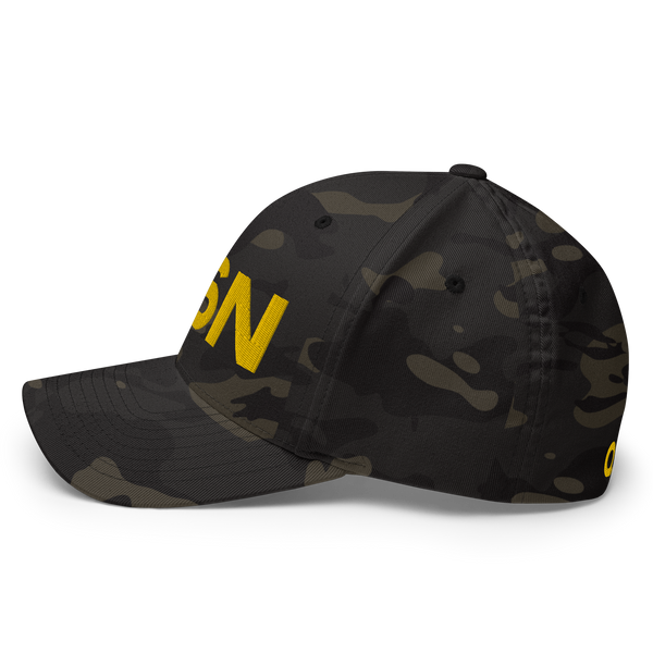 QSN FlexFit Closed Back Hat - Gold Logo