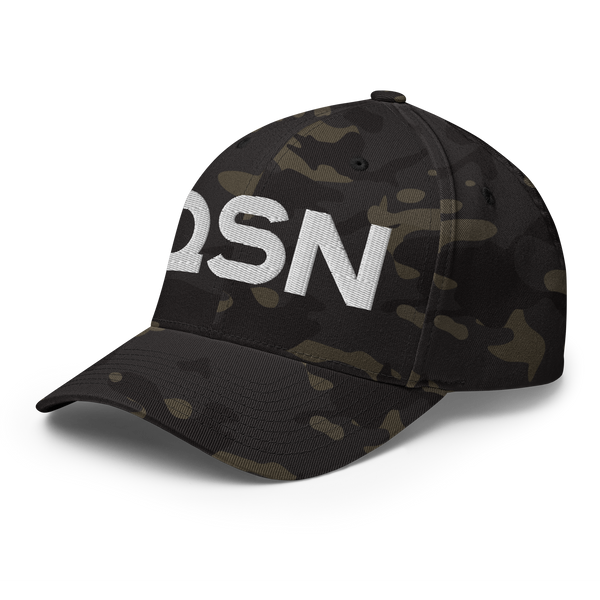 QSN FlexFit Closed Back Hat - White Logo