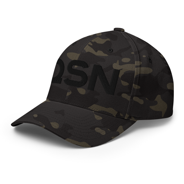 QSN FlexFit Closed Back Hat - Black Logo