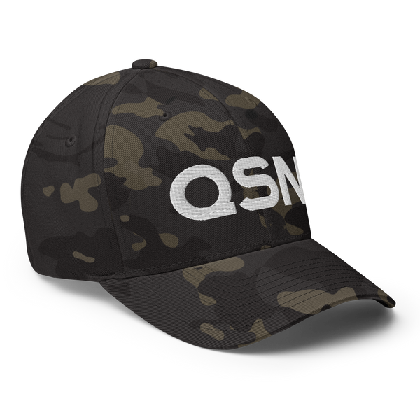 QSN FlexFit Closed Back Hat - White Logo