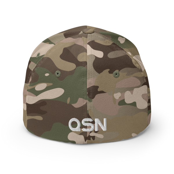 QSN FlexFit Closed Back Hat - White Logo