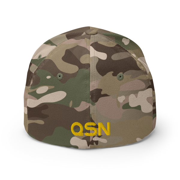 QSN FlexFit Closed Back Hat - Gold Logo