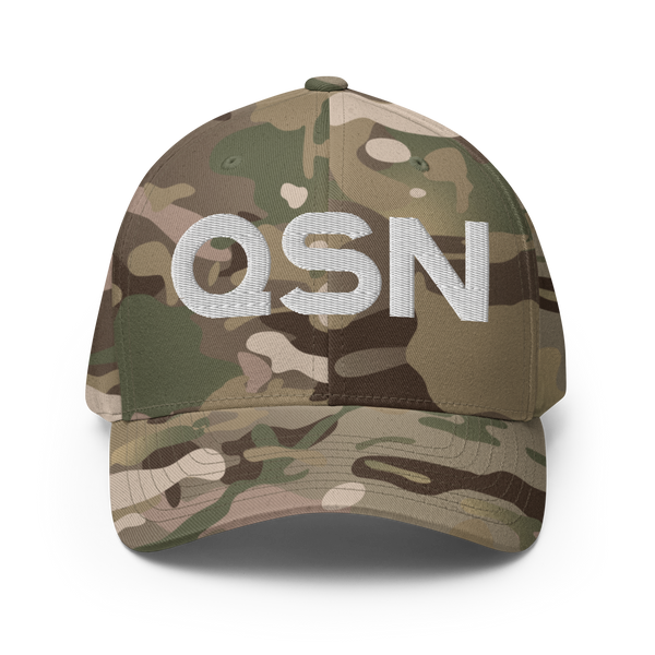 QSN FlexFit Closed Back Hat - White Logo