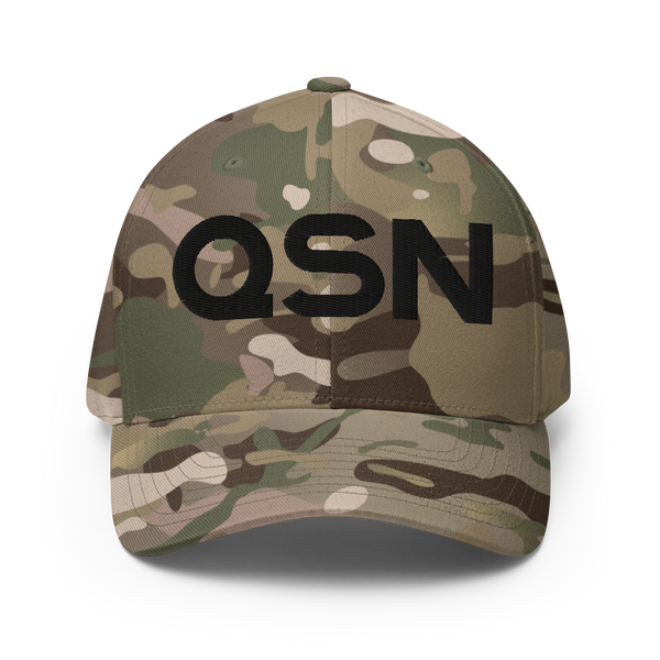 QSN FlexFit Closed Back Hat - Black Logo