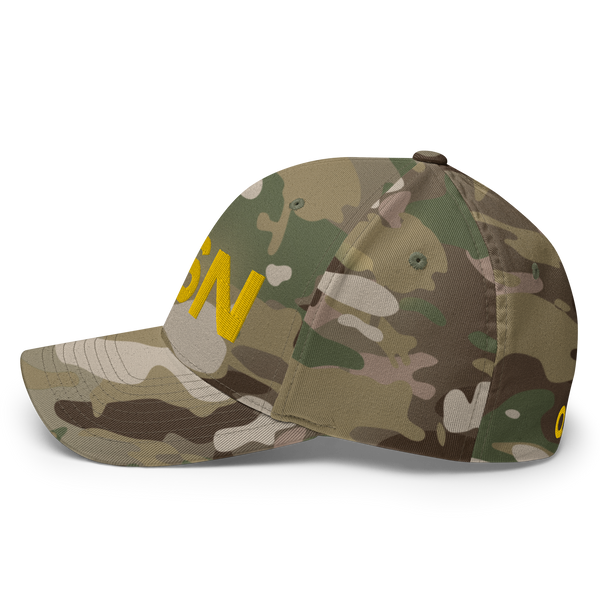 QSN FlexFit Closed Back Hat - Gold Logo