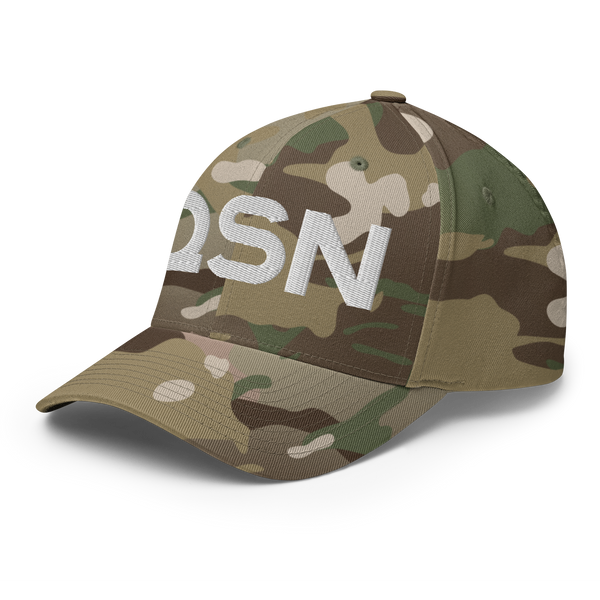 QSN FlexFit Closed Back Hat - White Logo