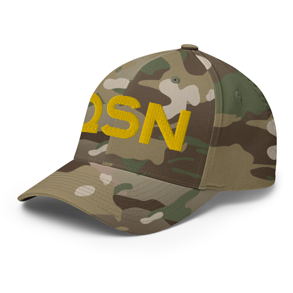 QSN FlexFit Closed Back Hat - Gold Logo