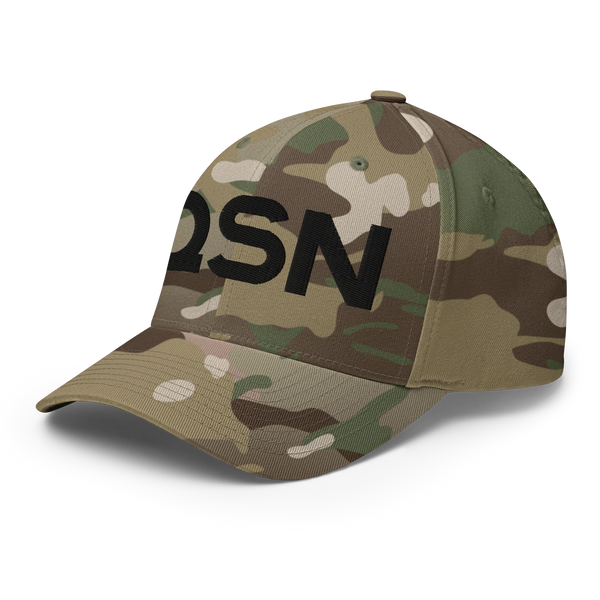 QSN FlexFit Closed Back Hat - Black Logo