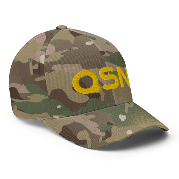 QSN FlexFit Closed Back Hat - Gold Logo