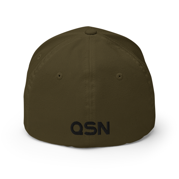 QSN FlexFit Closed Back Hat - Black Logo