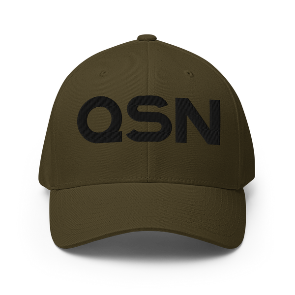 QSN FlexFit Closed Back Hat - Black Logo