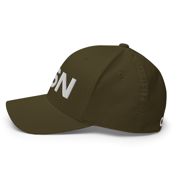 QSN FlexFit Closed Back Hat - White Logo