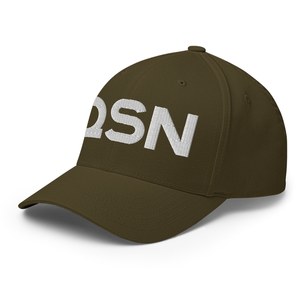 QSN FlexFit Closed Back Hat - White Logo