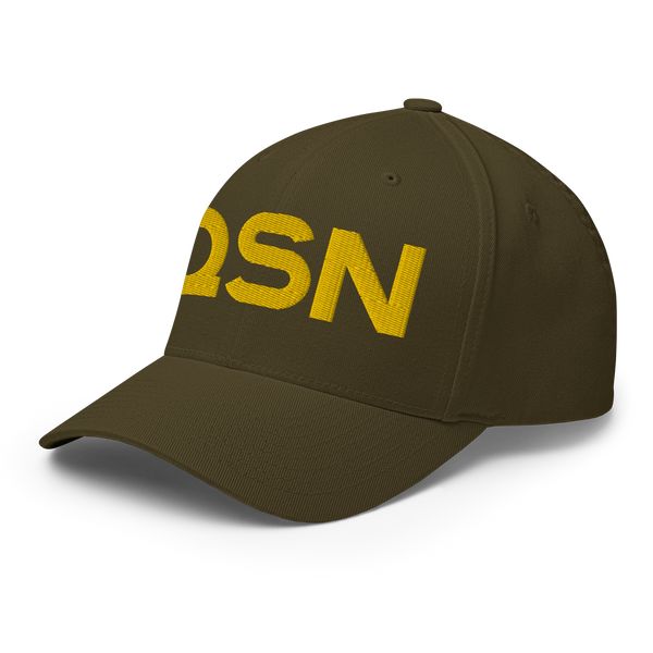 QSN FlexFit Closed Back Hat - Gold Logo