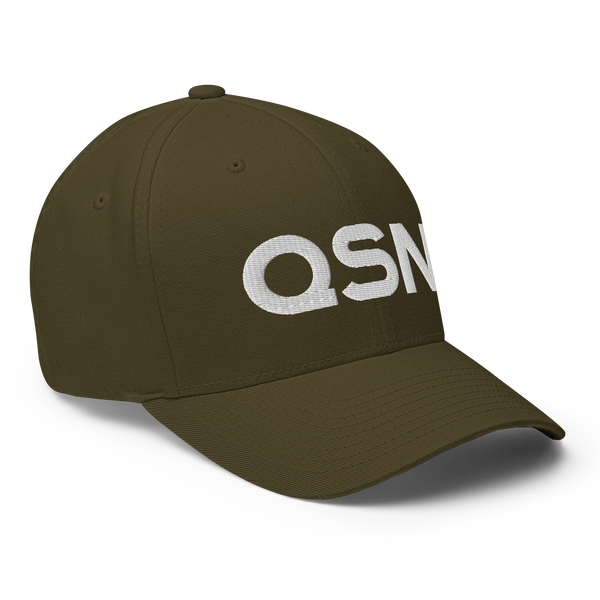 QSN FlexFit Closed Back Hat - White Logo