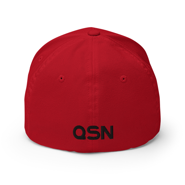 QSN FlexFit Closed Back Hat - Black Logo