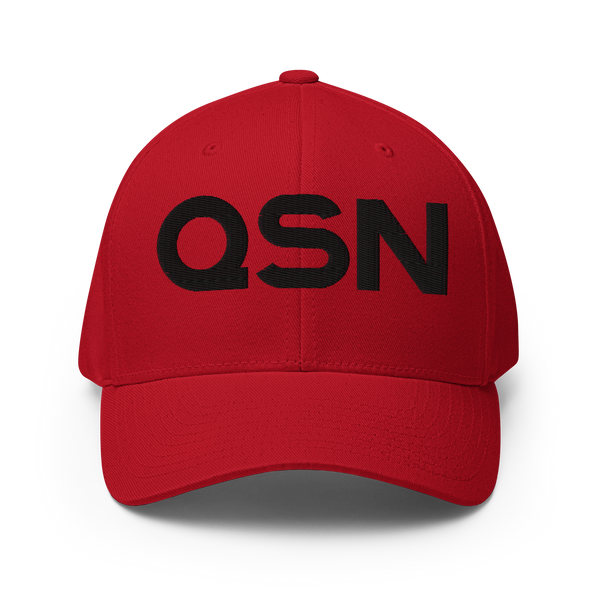 QSN FlexFit Closed Back Hat - Black Logo