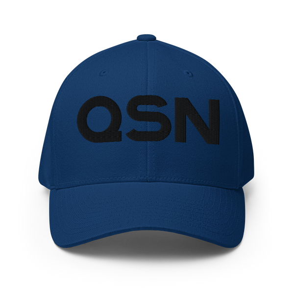 QSN FlexFit Closed Back Hat - Black Logo