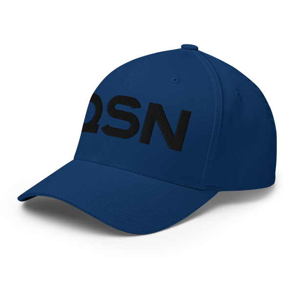 QSN FlexFit Closed Back Hat - Black Logo