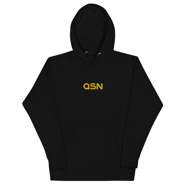 QSN Embroidered Unisex Hoodie - Gold Logo